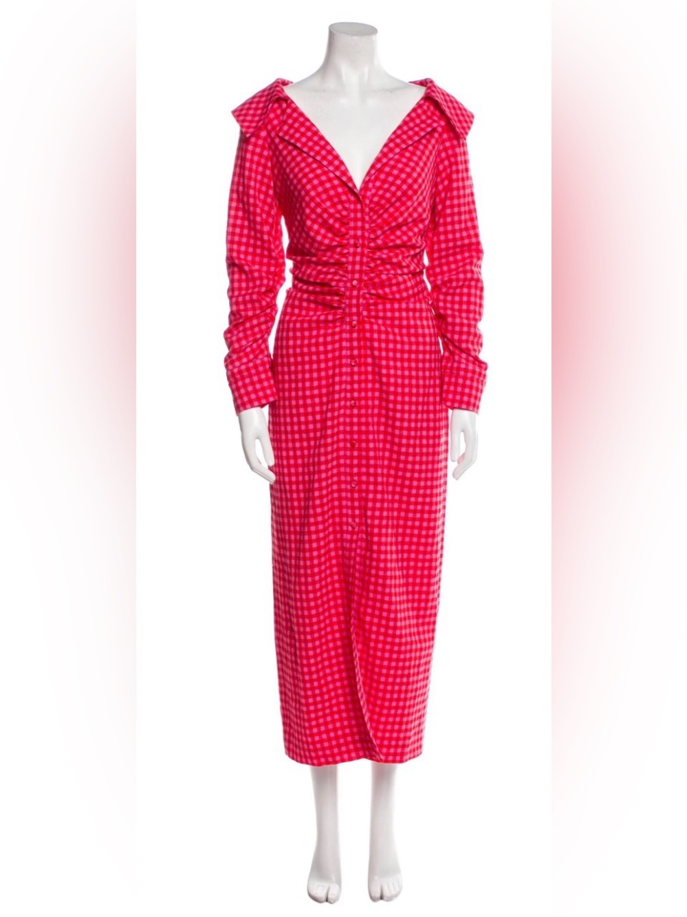 Lela Rose Pink & red Gingham dress